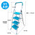定制多功能加厚梯子折叠伸缩安全铝合金室内人字梯合梯步梯小爬梯 四步兰色-适合3米商品房使用