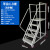 货梯 登高车仓库移动登高梯货架库房可移动平台梯子轮子超市理货车定制MYFS 平台高度3.0米12步-蓝色0.8宽 STDGC3