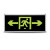 百士安 消防通道安全出口 自发光疏散应急指示灯悬挂夜荧光标志牌无需电源 单面双向