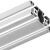 工孚 铝合金型材 工业铝型材厚壁铝管 4080欧标2.0加厚 单位：米
