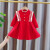 安姿影1-2-3-4-5岁女宝宝针织连衣裙秋装2022年新款春秋季韩版女童毛衣 红色 80cm