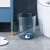 垃圾桶客厅亚克力PET透明厕所厨房创意大容量办公室卧室纸篓 16L灰蓝色+50只垃圾袋 默认发渣