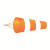 橙色反光风向袋气象风向标多种尺寸牛津布防水250D风向警示信号标 1m橙白相间款