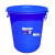 定制适用大号垃圾桶户外塑料酒店餐厨工业商用圆形带盖大容量收纳 160型(80升)+盖 (蓝色)