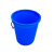 欧润哲 铁柄蓝色水桶加厚大号塑料水桶 工业圆桶大容量水桶酒店厨房物业大号桶 不带盖 50L
