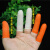 加厚防滑水耐磨乳胶手指套橡胶防护点钞数钱劳保胶工业手指头套 橙色大号50个装