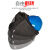 高空作业电焊帽式面罩配安全氩弧焊头戴式焊工卡扣全脸防护 插槽变光面罩+ABS安全帽 编号17