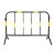 镀锌管铁马护栏移动道路围挡工地临时施工隔离安全防护栏围栏栅栏 1.2*2m黑黄(6斤重)