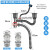 厨房水槽双洗菜盆下水管配件洗碗池不锈钢下水器套装单双槽排水管 B套餐双槽140+114钢头提篮 304钢