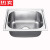 PDQ洗菜盆单槽304不锈钢水槽厨房加厚洗碗池水池家用阳台大小洗手盆 桔色 42×37单冷套餐