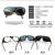 牛皮面罩眼镜电焊工专用防强光三色玻璃镜护目镜焊工专用防护眼镜 1个装【白色】