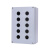 定制定制铸铝防水控制盒金属按钮盒开关急停操作盒工业防爆铸铝盒 二孔加高型(120*76*80)