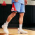 匹克篮球服套装男夏季新款背心篮球训练套装球衣球裤两件套 灰蓝 S