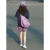 MGJO紫色穿搭气质套装女夏季藏青色休闲运动短袖T恤短裤两件套中学生 藏青色优质两件套 S 建议100斤以下
