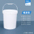 加厚水桶螺旋盖塑料桶圆桶五金配件周转桶带盖20升25L30公斤 螺旋桶30L