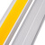 品之德 铝合金楼梯防滑条 台阶止滑条压条 学校楼梯护角止滑条 平面黄色5cm*1.5米
