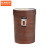 京洲实邦  复古仿木纹收纳桶摇盖垃圾桶B 9.6L咖啡色有盖