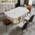 麦哟宝岩板餐桌椅组合家用大小户型现代简约轻奢多功能伸缩可变圆形饭桌 1.35米暖菜板转盘+8椅