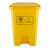 黄色医疗垃圾桶脚踏废污物塑料桶垃圾桶利器盒回收箱诊所分类箱 黄色240L垃圾桶带轮