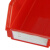 稳斯坦 W3018 百叶板背挂式零件盒 塑料盒元件盒配件盒零件盒挂片专用款 BG05红270*140*125