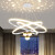 欧普锐客厅吊灯现代简约灯饰网红轻奢北欧吊灯具新中式星空卧室餐厅吊灯 黑色2圈2球(40+60CM)+三色无极