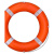 救生圈成人船用标准型实心塑料救生圈防汛大浮力大人2.5 8毫米30米反光浮绳配环钩