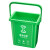带滤网手提垃圾分类垃圾桶厨房专用10升20升厨余茶渣干湿分离 15L圆桶带漏网绿色