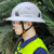 安全帽国标大帽檐防晒透气工地夏季遮阳碳纤维色建筑施工头盔印 升级款-碳纤维色亮黑
