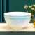 红牡丹骨瓷碗碟套装新中式家用吃饭碗盘组合釉中彩陶瓷饭盘菜盘套 荷塘月色月光盘1个 5英寸