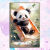 桃李世家可爱卡通治愈系熊猫拼图1000块片带相框送成人手工礼物儿童智益玩 葡萄汽水-礼盒装-H1746 120信封装