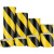 飓程 加宽黑黄警示胶带 pvc斑马线防水耐磨警戒地面标示贴 （黑黄）250MM*33米/卷 单位：卷