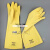 三碟耐酸碱工业防护手套31-60cm橡胶白乳胶化工劳保加长加厚 31cm加厚款
