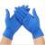 一次性手套蓝色橡胶乳胶餐饮厨房美容院纹绣皮专用耐用 一次性高弹丁青蓝色10只 S