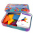 儿童木制彩色七巧板 铁盒收纳拼图拼板智益早教智力数字字母 玩具 小号七巧板松木