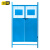 金蝎工地施工安全门电梯井口防护门人货梯升降机护栏楼层洞口围栏 蓝中建门带门框2.4m高*1.4m宽-边框厚0.6mm