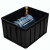 箱大王 Xdc-01  防静电周转箱 黑色塑料收纳箱零件盒   超高5号480*360*325无盖