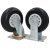 科威顿（KEWEIDUN）万向轮重型橡胶耐磨脚轮单轮带刹车手推车平板拖车轮子 5寸重型黑橡胶单轮  单位：组