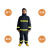 3C认证五件套消防服分体消防衣靴子腰带手套14款3c消防服 14款服装170A藏蓝色