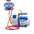 优依思真空泵旋片式气泵单双级小型真空泵加两手轮双表
