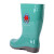 3531女士中筒雨靴1610工作防护雨鞋劳保用品三防胶鞋水鞋 绿色 40码