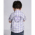 Calvin Klein童装 男童时尚短袖纯棉格子衬衫 白色 紫色格纹 80cm
