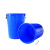 兰诗（LAUTEE）DA2144 大号塑料桶工业储存胶桶带盖圆形储水桶  蓝色50升【带盖】
