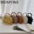MOSPOKE韩版新款包包女包时尚简约斜挎包潮流气质单肩包气质托特手提包 棕色
