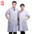 者也 白大褂 1件 实验室卫生药店护士服工作服 短袖中厚-经典升级/男女同款 S码
