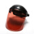 电焊面罩PC烤全脸隔热轻便头戴式防打眼氩弧焊气防护面具焊帽神器 酒红面罩