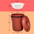 干湿过滤分离带滤网垃圾桶大号厨房厨余茶水茶叶沥水水桶篮桶 咖啡色60K型沥水篮