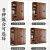 小木窝（XIAOMUWO）衣柜实木衣柜平开门家用卧室大衣橱带镜子妆凳一体紫金檀木新中式 三+边+镜子+角柜+三