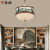 长裕新中式卧室吊灯创意大气书房餐厅茶室灯中国风全铜实木灯具