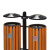 南 GPX-95 南方分类环保垃圾桶  木纹 户外垃圾桶户外环保垃圾桶烟灰桶广场小区公园环保垃圾桶