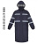 3531雨衣长版身防暴雨物管保安徒步防雨风衣两件式牛津 蓝黑色升级款(单层) XL
